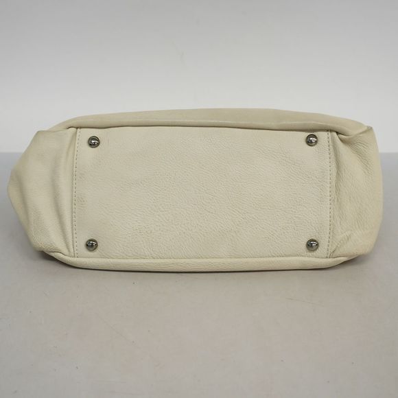 Chanel Chain Shoulder Bag Leather Ivory Silver Metal Fittings - Picture 3 of 7